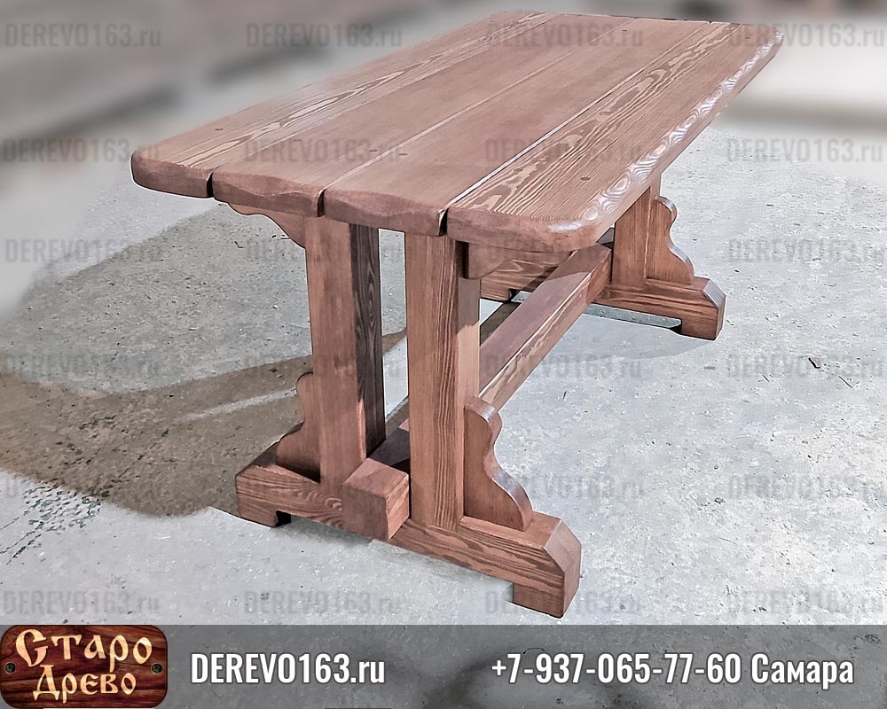 Стол и скамейки в беседку под старину уличная мебель самара